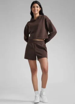 SoftAura Drawstring Pocket Sweat Shorts 4”