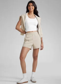 SoftAura Drawstring Pocket Sweat Shorts 4”
