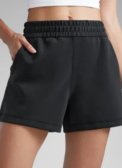 SoftAura Drawstring Pocket Sweat Shorts 4”