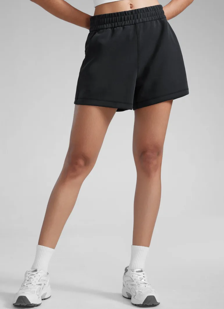 SoftAura Drawstring Pocket Sweat Shorts 4”