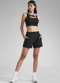 SoftAura Drawstring Pocket Sweat Shorts 4”