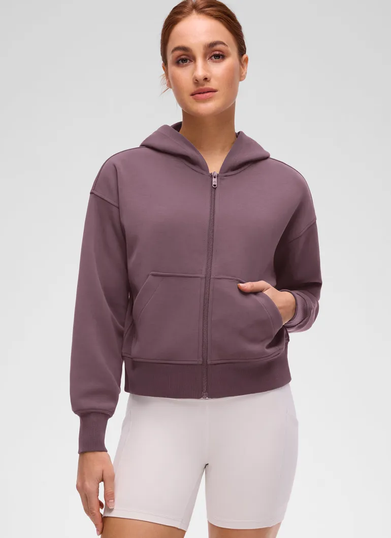 SoftAura Full Zip Waist Length Hoodie