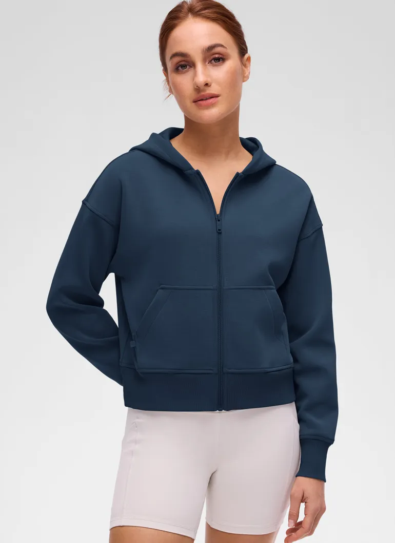 SoftAura Full Zip Waist Length Hoodie