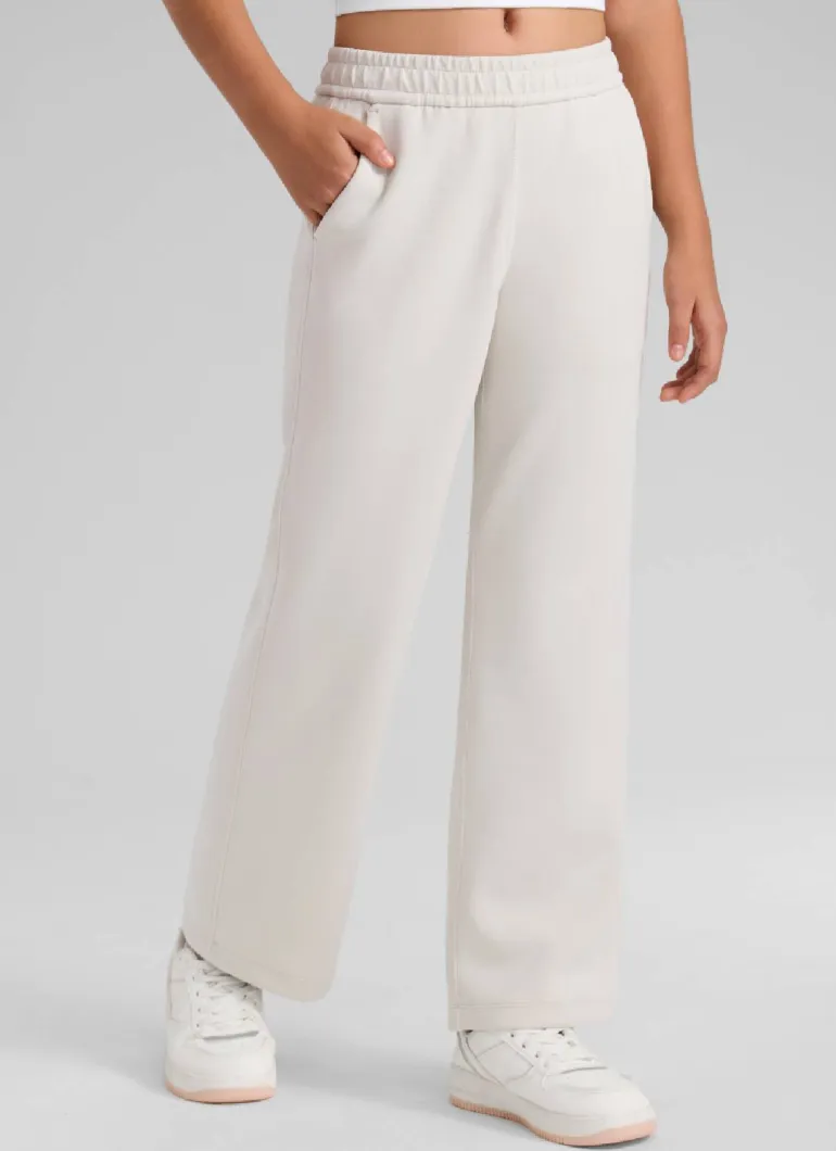 SoftAura Girls High Rise Wide Leg Sweatpant