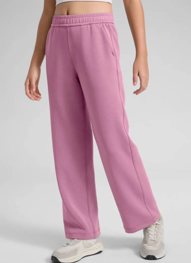 SoftAura Girls High Rise Wide Leg Sweatpant