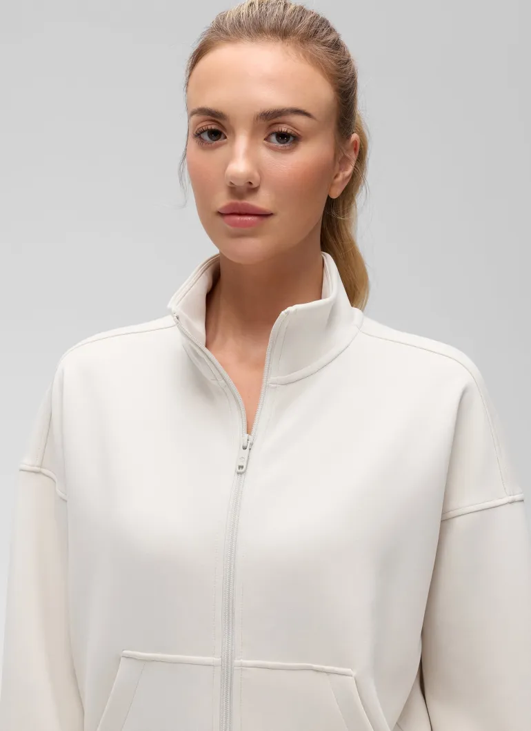 SoftAura High Mock Neck Full Zip Jacket