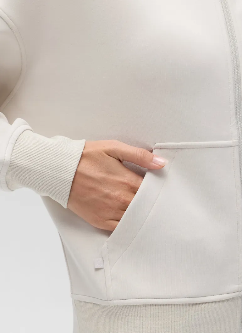 SoftAura High Mock Neck Full Zip Jacket