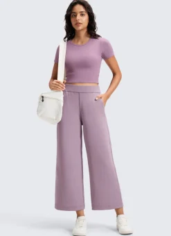 SoftAura Wide Leg Cropped Sweatpant 25