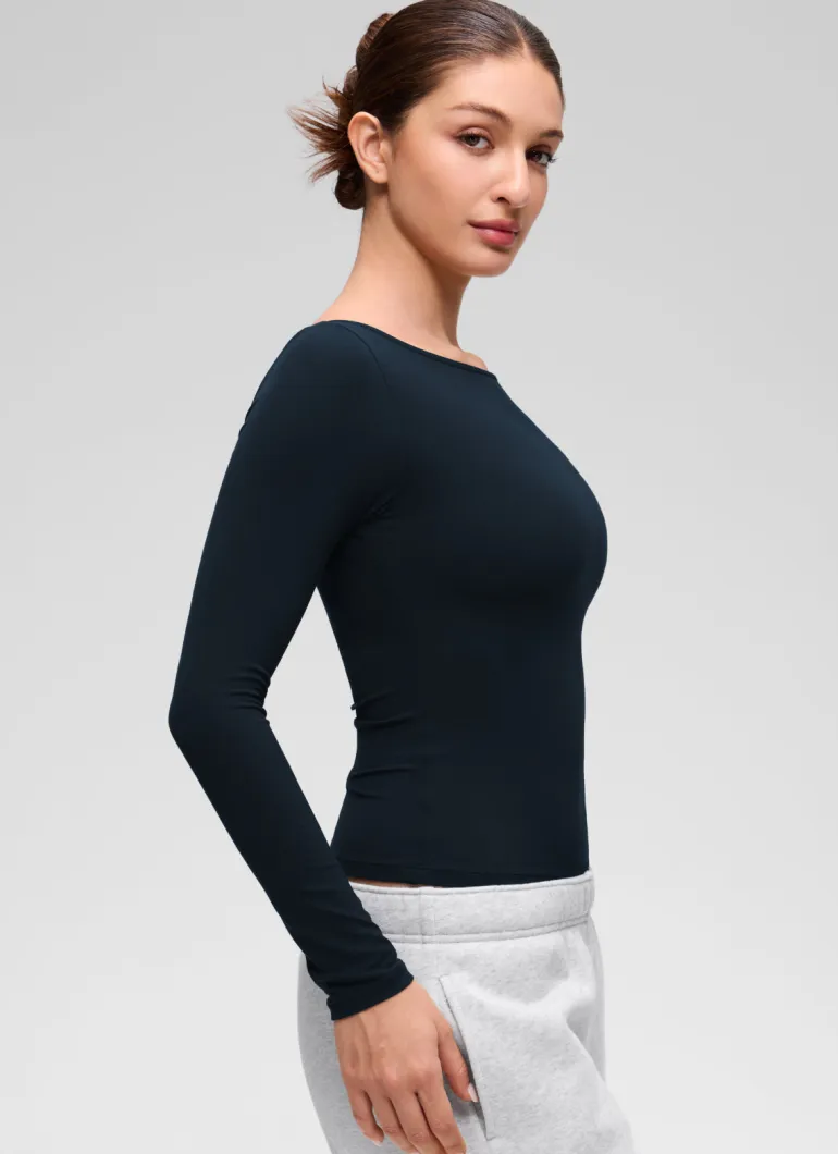 Softembrace Boat Neck Long Sleeve
