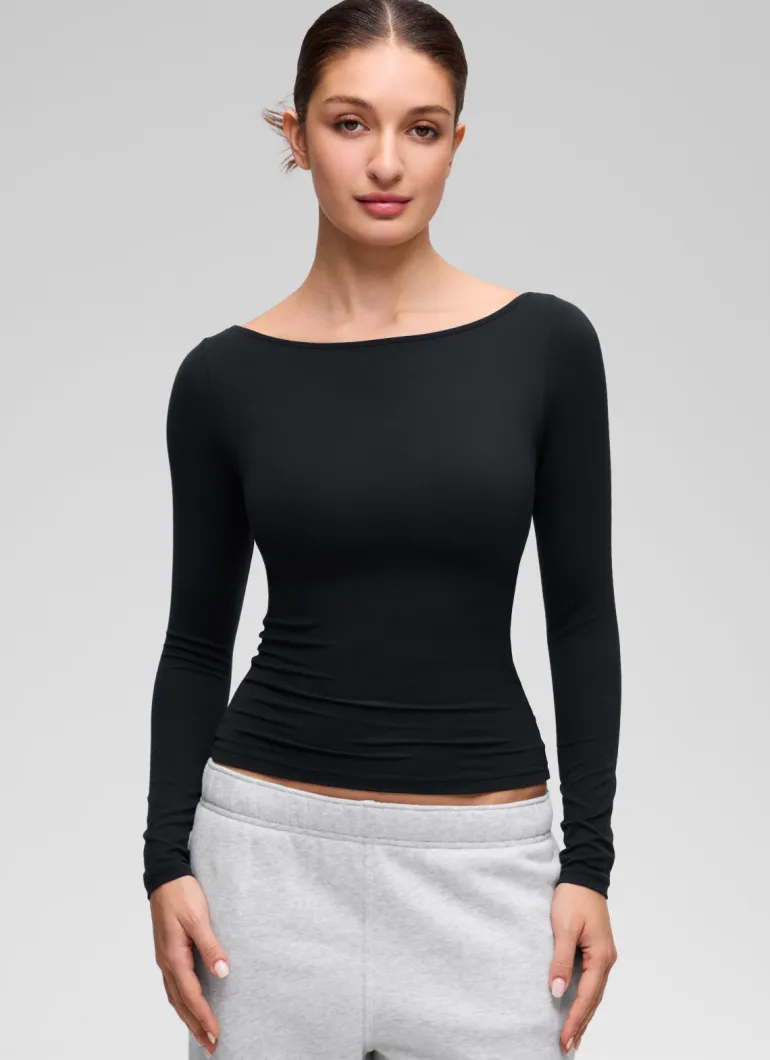 Softembrace Boat Neck Long Sleeve