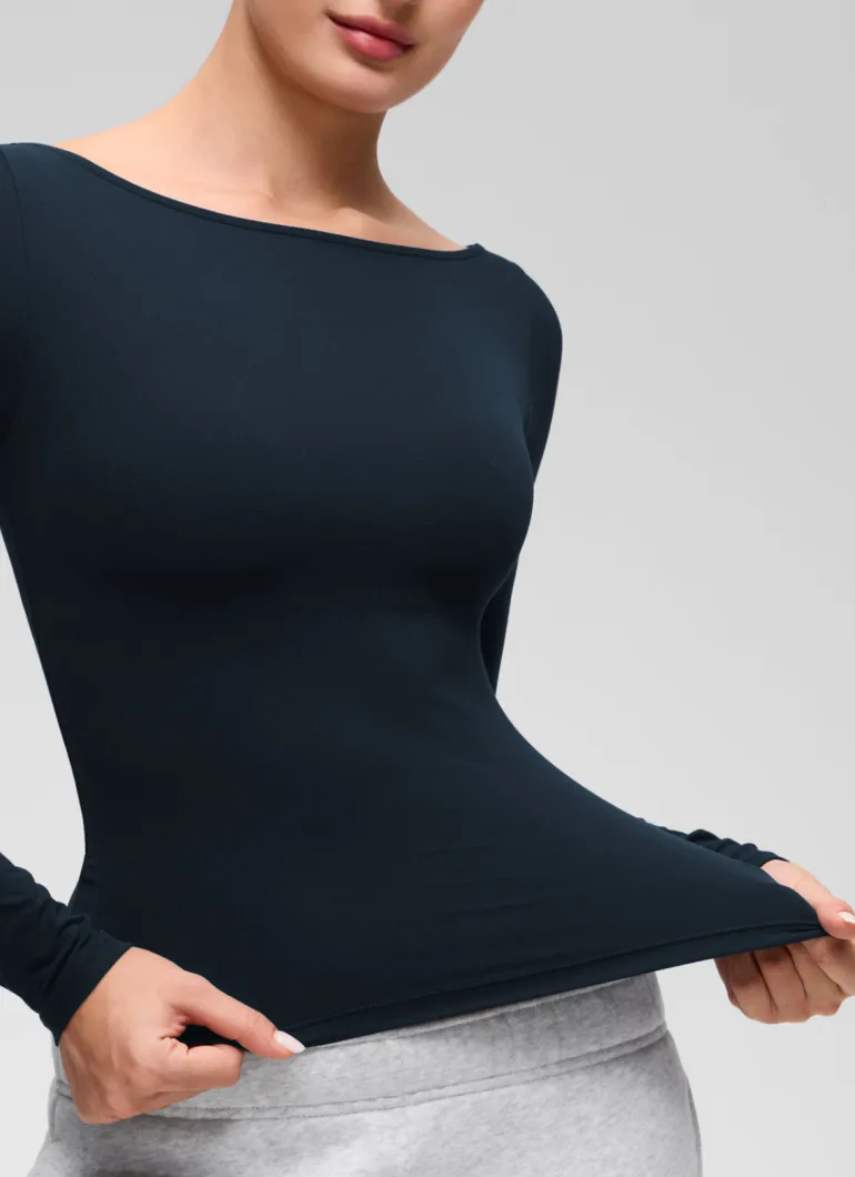 Softembrace Boat Neck Long Sleeve