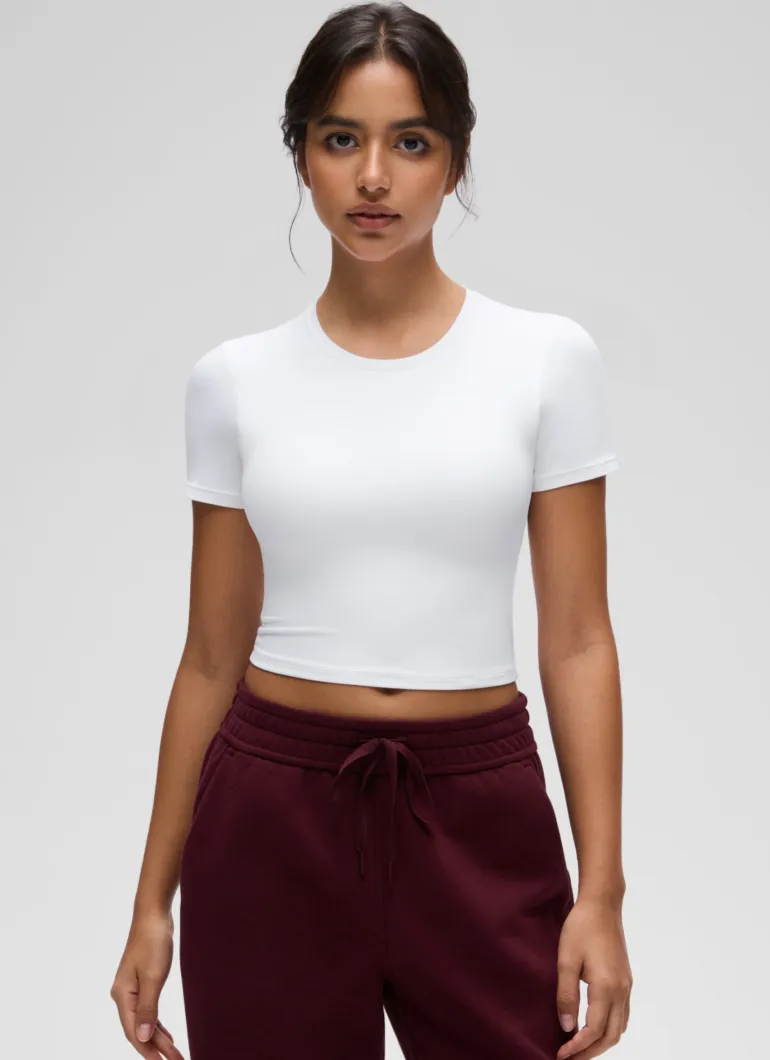 Softembrace Crewneck Cropped Short Sleeve