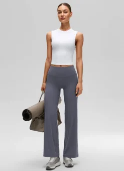 Softembrace Crop High Neck Sleeveless Tank