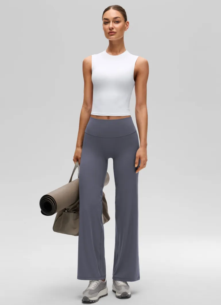Softembrace Crop High Neck Sleeveless Tank