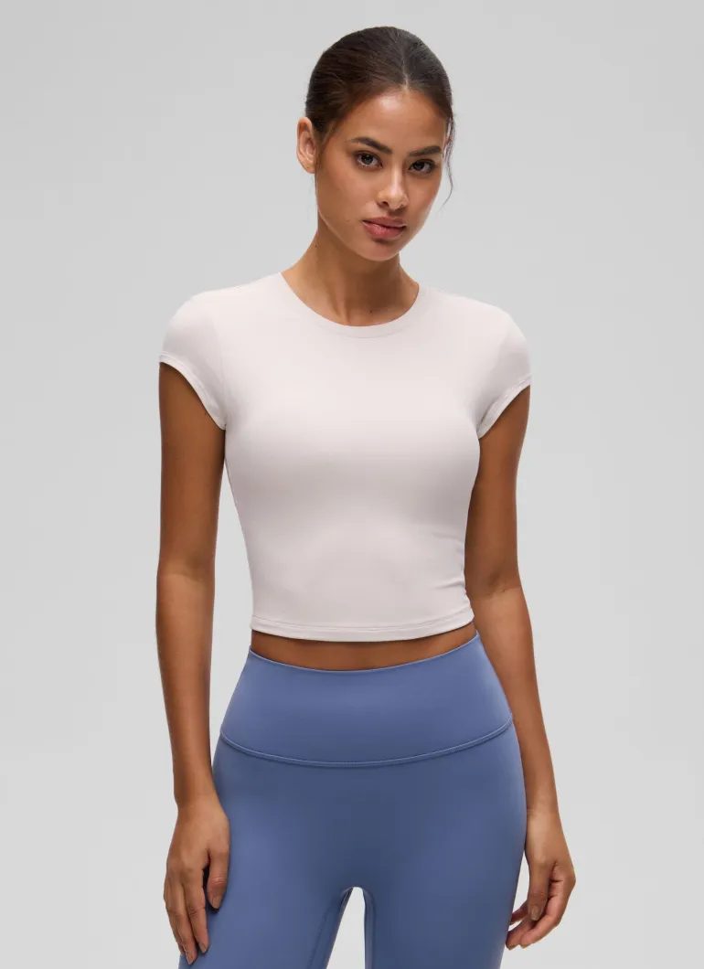 Softembrace Cropped Cap Sleeve Top