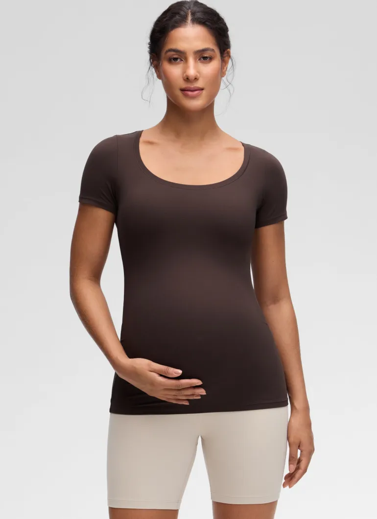 Softembrace Maternity U Neck Short Sleeve