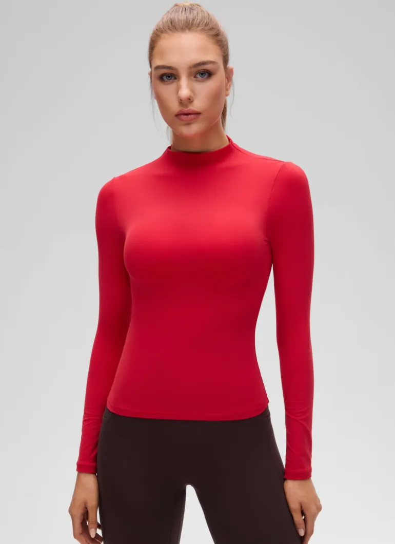 Softembrace Mock Neck Long Sleeve
