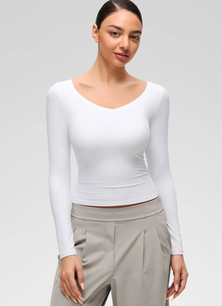 Softembrace V Neck Long Sleeve