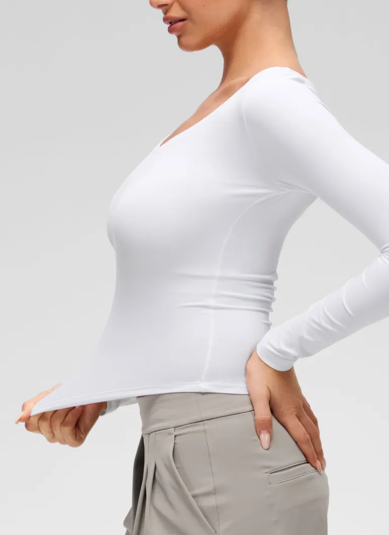 Softembrace V Neck Long Sleeve