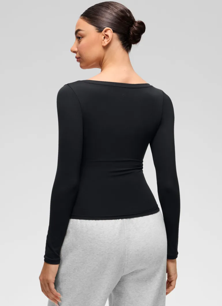 Softembrace V Neck Long Sleeve