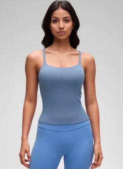 Softretch U Back Waist Length Built in Bra Tank