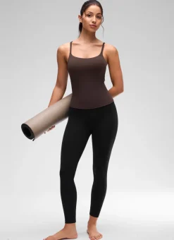 Softretch U Back Waist Length Built in Bra Tank