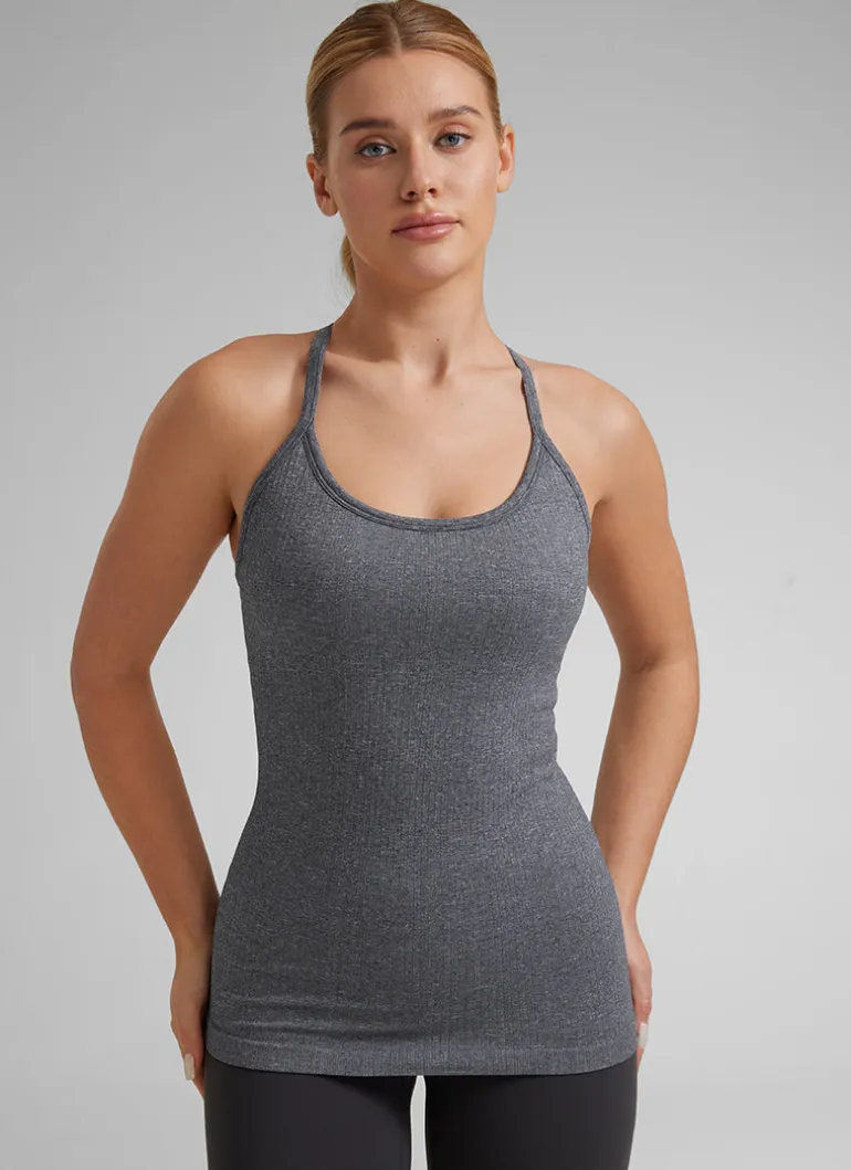 Speedy Seamless Built in Bra Y back Tank