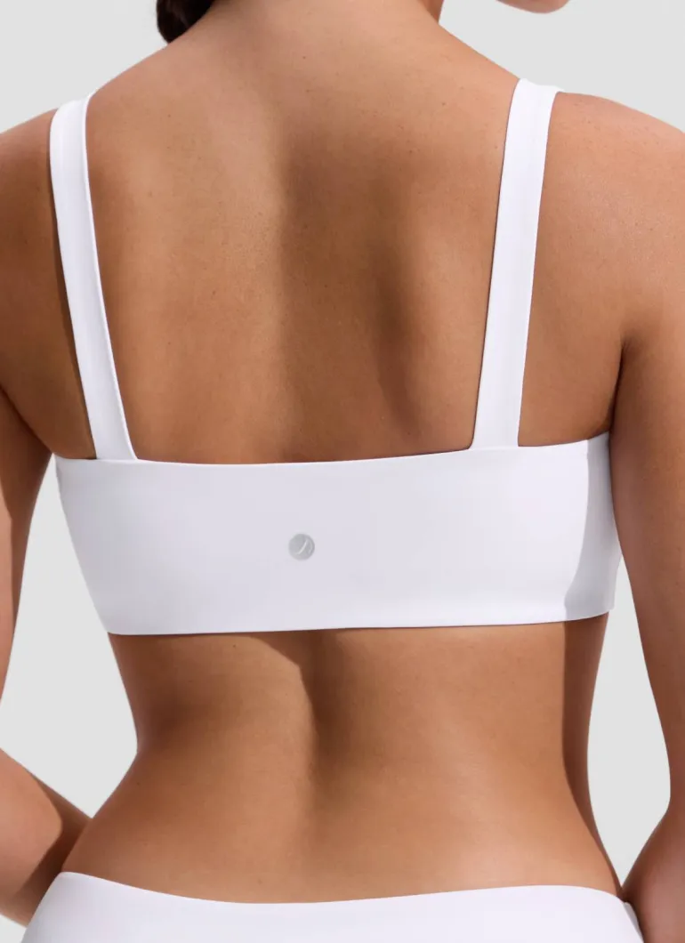 Square Neck Wide Flat Straps Bikini Top