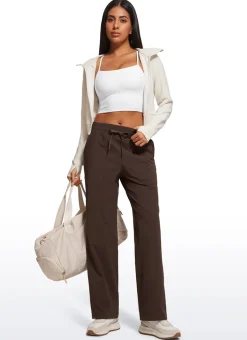 Strech Straight Leg High Rise Pant 30''