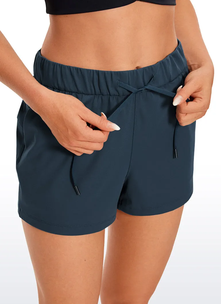 Stretch Mid Rise Pocket Shorts 2.5"