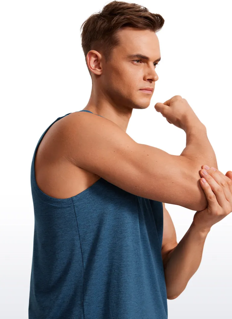 Stretch Quick Dry Tank Tops Crewneck