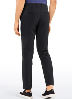 Stretch Slim-Fit Pants with Pockets 33''