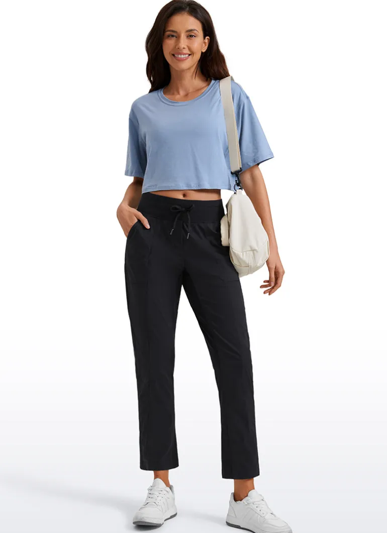 Striped Cinched Leg Pocket Pant 27''