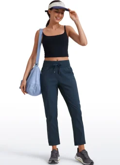 Striped Cinched Leg Pocket Pant 27''