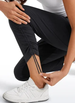Striped Cinched Leg Pocket Pant 27''