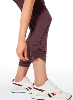 Striped Cinched Leg Pocket Pant 27''