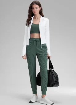 Striped Ruched Pocket Jogger 28''