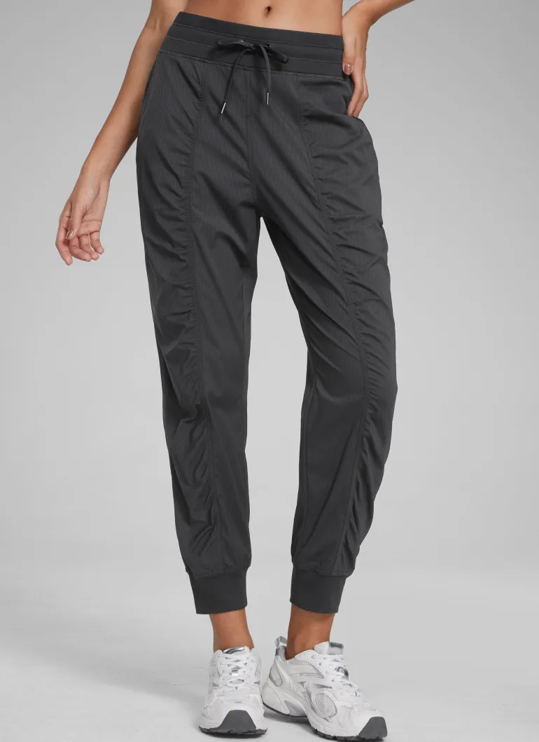 Striped Ruched Pocket Jogger 26''
