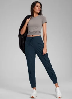 Striped Ruched Pocket Jogger 26''