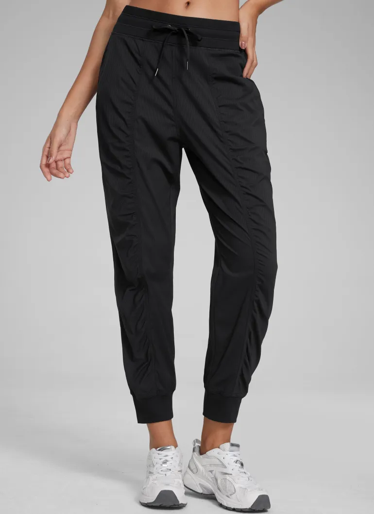 Striped Ruched Pocket Jogger 26''