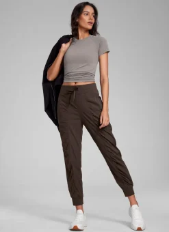 Striped Ruched Pocket Jogger 26''