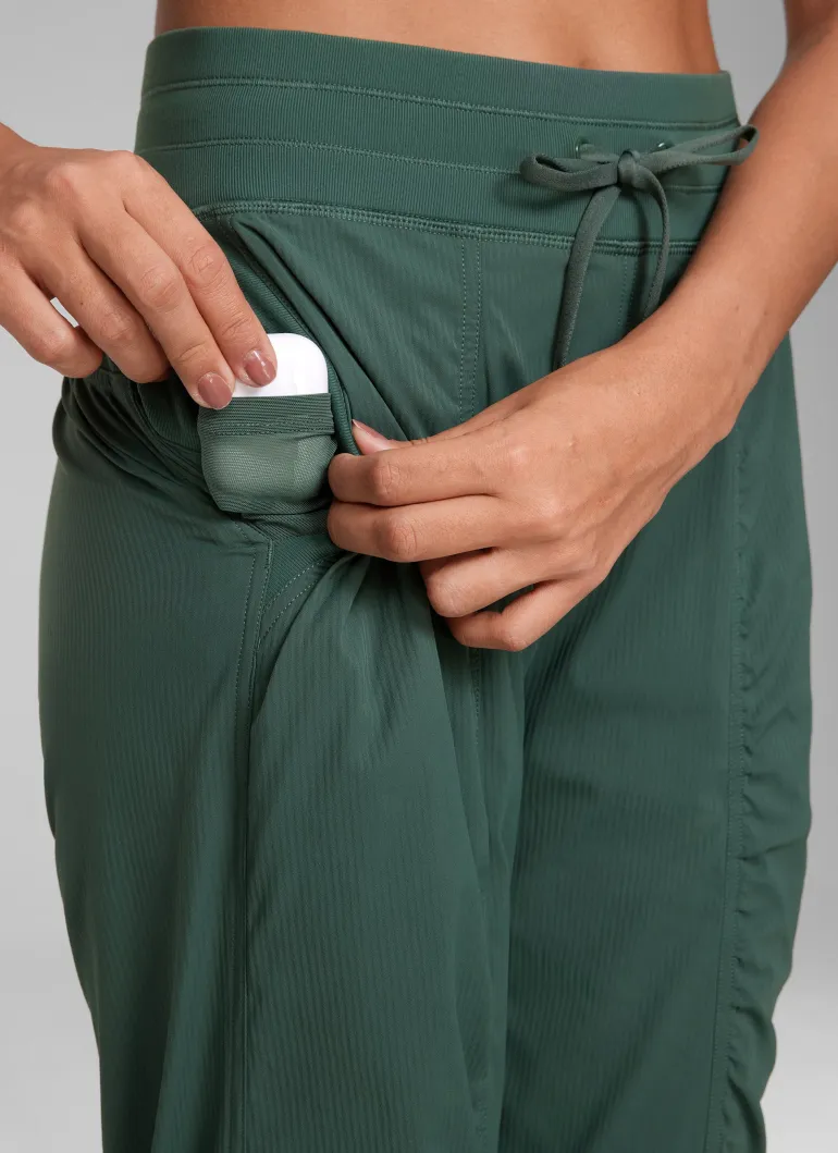 Striped Ruched Pocket Jogger 26''
