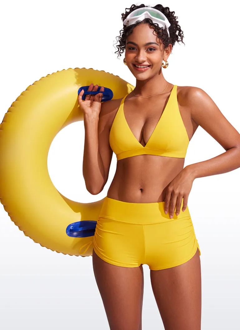 Sunshine Criss Cross Back V Neck Bikini Top