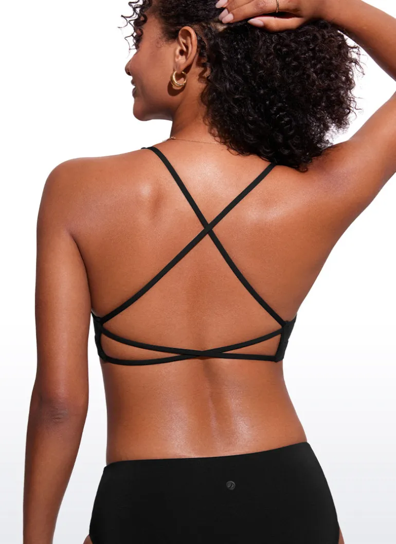 Sunshine Criss Cross Back V Neck Bikini Top