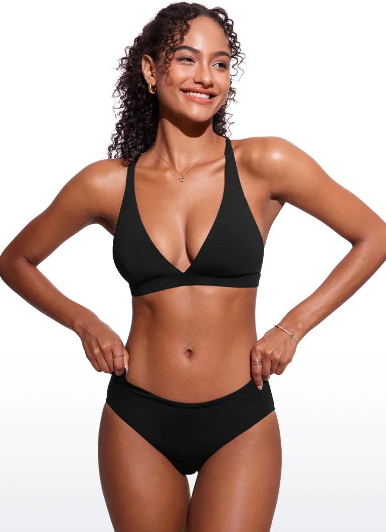 Sunshine Criss Cross Back V Neck Bikini Top