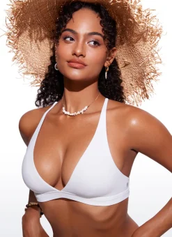 Sunshine Criss Cross Back V Neck Bikini Top