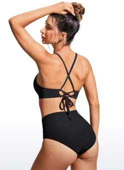 Sunshine Lace Up Strappy Bikini Top