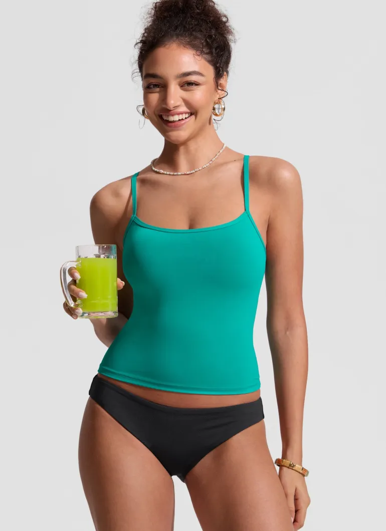 Sunshine Racerback Spaghetti Strap Tankini