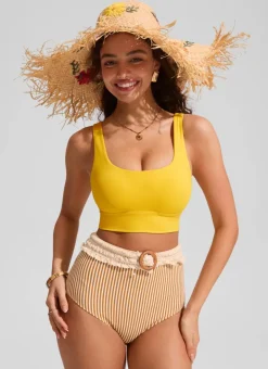 Supportive Modest Wide Straps Bikini Top