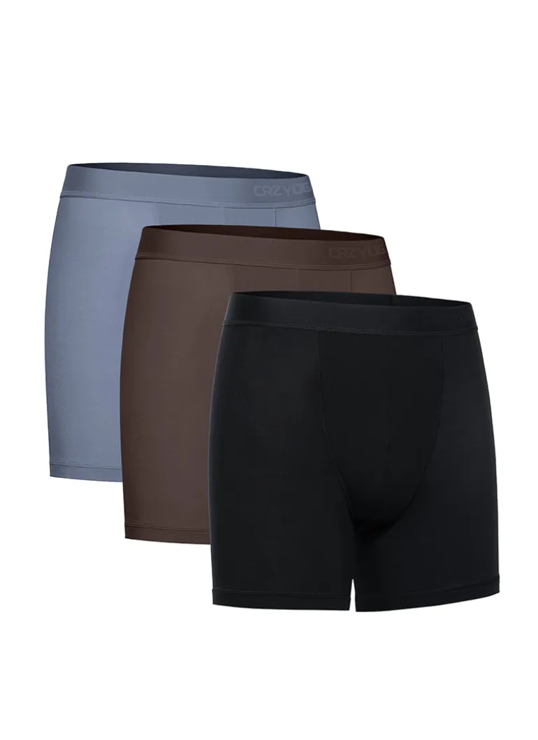 Ultra-Soft Modal Double Lined 5" Boxer Underwear (3-Pack)